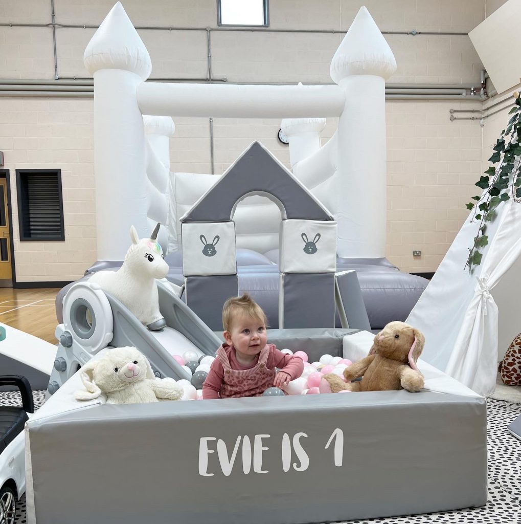 First birthday party with soft play and bouncy castles